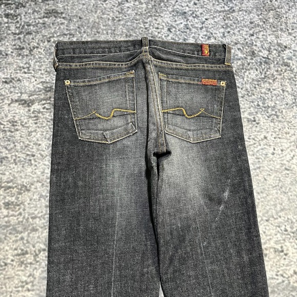 7 For All Mankind Jeans Womens 26 (29x32) Black Bootcut Low Rise Vintage Y2K - Picture 3 of 16